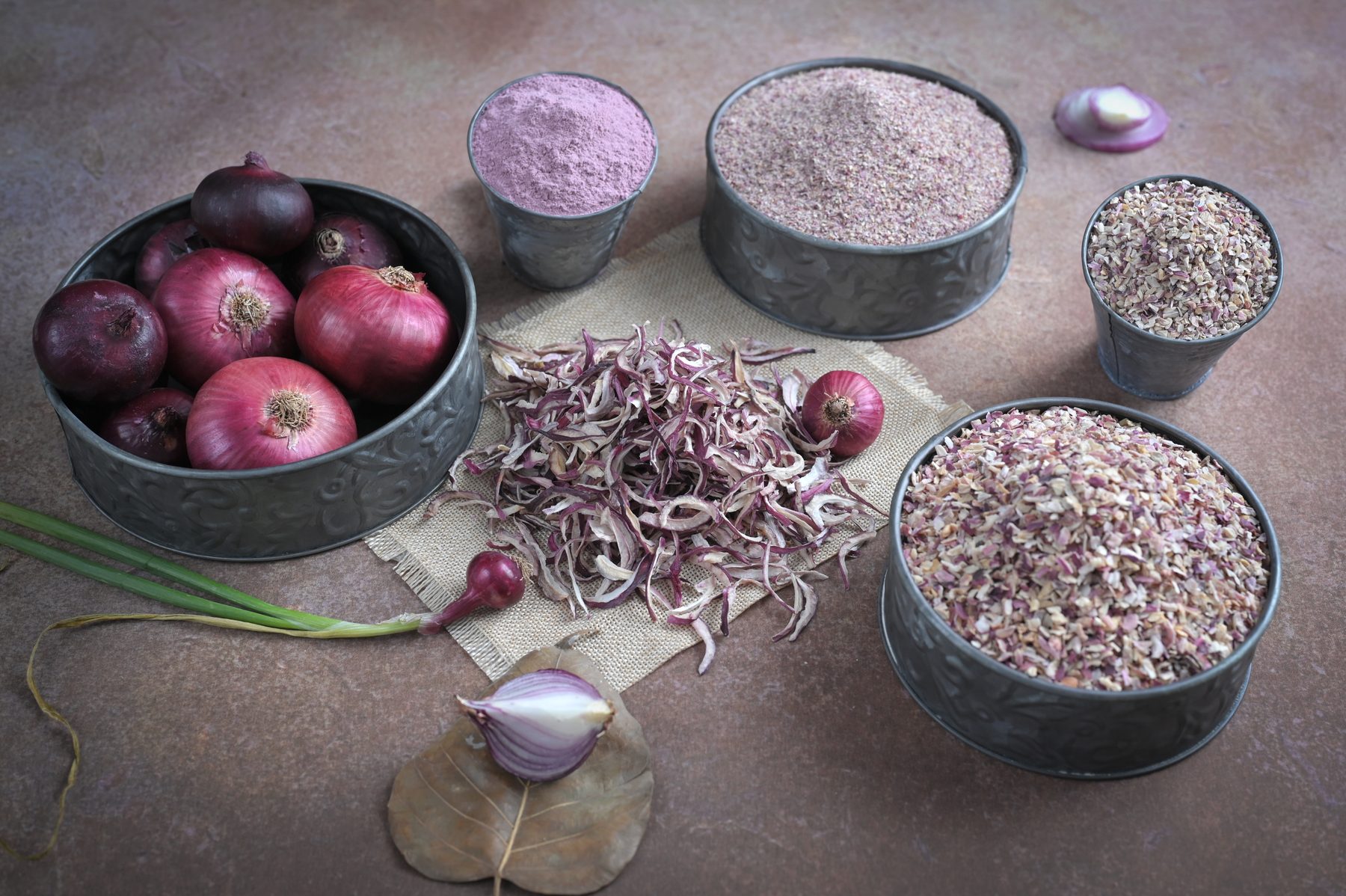 Dehydrated onion product range